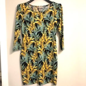 Bodycon Palm leaf Dress
